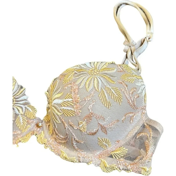 Lise Charmel Fleur Aphrodite Lace Floral Bra with underwire 28B MSRP $191 - Picture 5 of 13